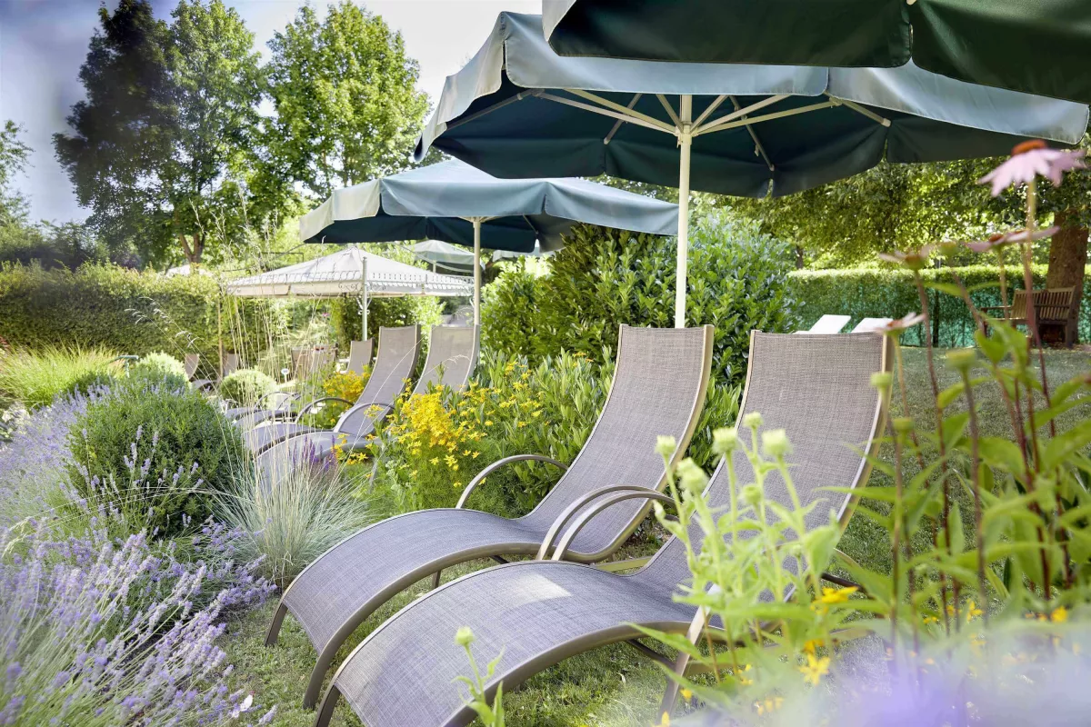 Wellnessgarten im Wellnesshotel Götzfried Garden & Spa